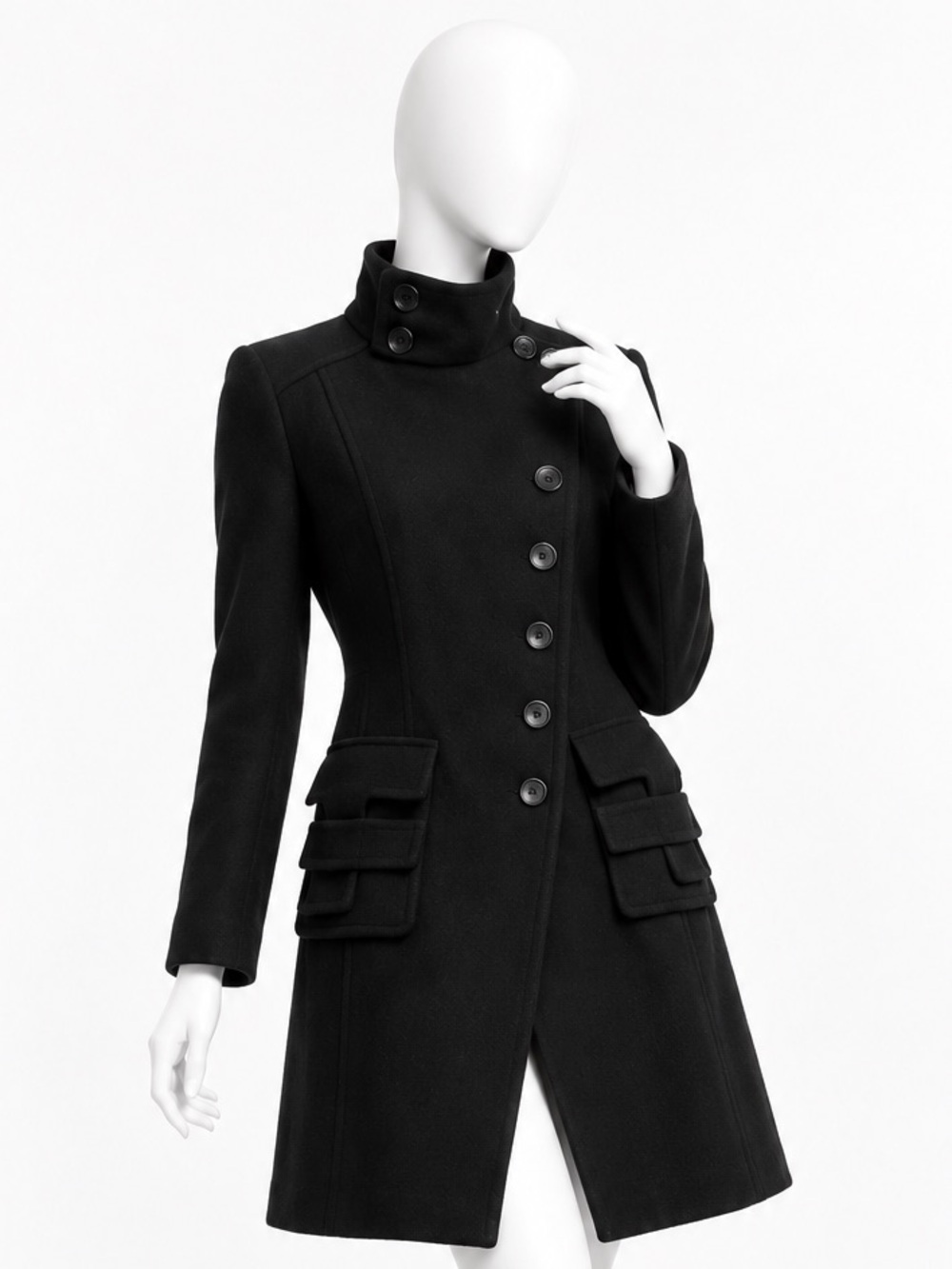 Black Wool Coat, Newpenny, Size 8